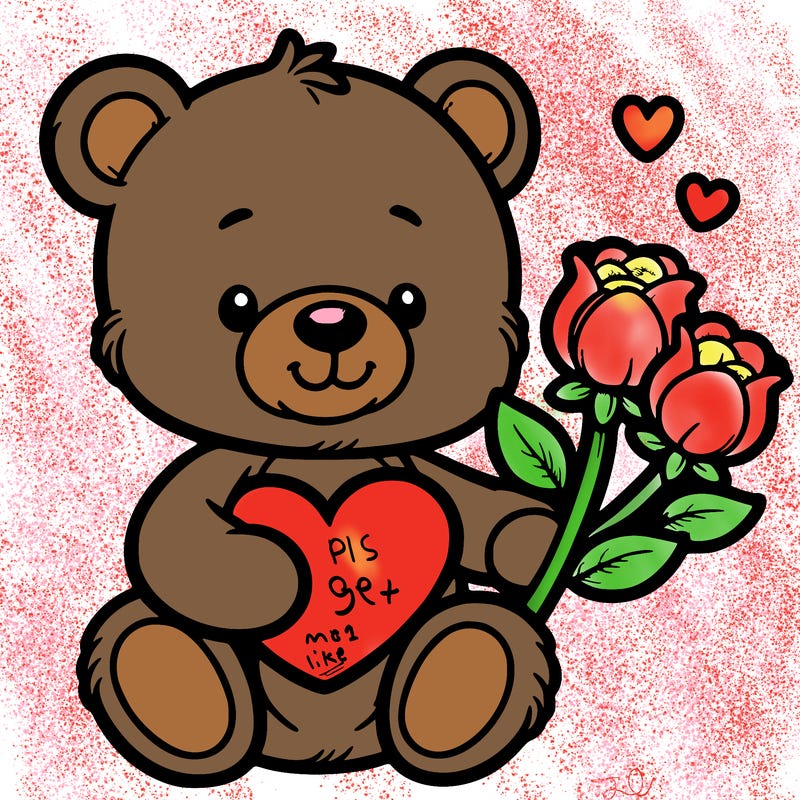 teddy bear a holding heart