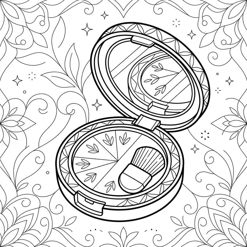 Embrace the understated elegance of our minimalist line art blush coloring page. This design features a beautifully rendered compact blush, inviting you to add your personal touch with vibrant or subtle hues.