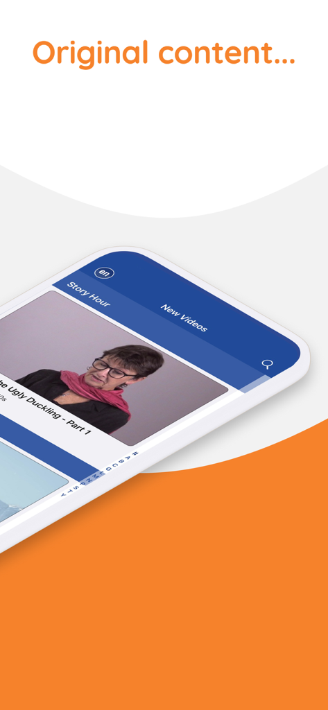 Yabla English - Interfaz de la aplicación Yabla English que muestra lecciones de video originales para la inmersión lingüística