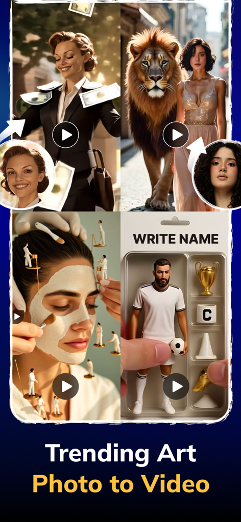 AI Video Creator - MagicVid.AI - Showcase of trending AI art styles and photo to video conversion examples