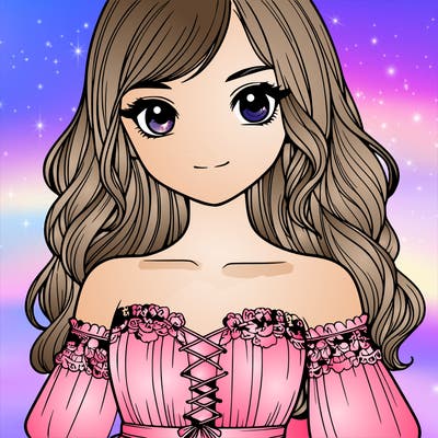 realistic girl wearing dress close up