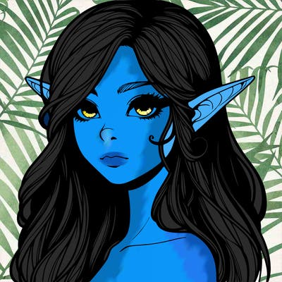 elf girl realistic dark fantasy