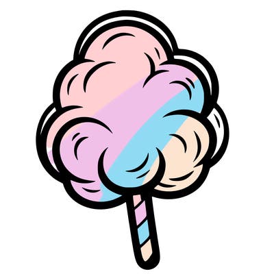 a single cotton candy