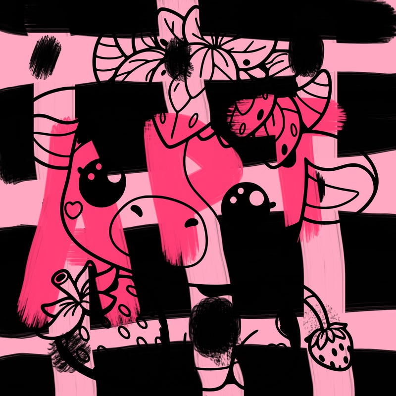 cute strawberry cow