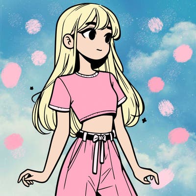 girl in a cute crop top