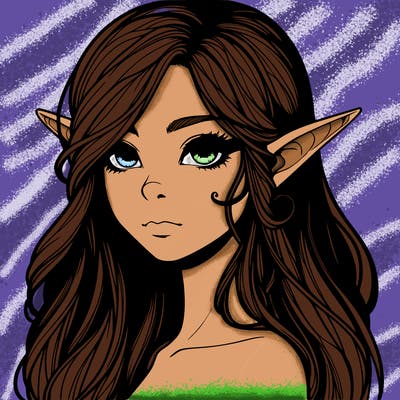 elf girl realistic dark fantasy