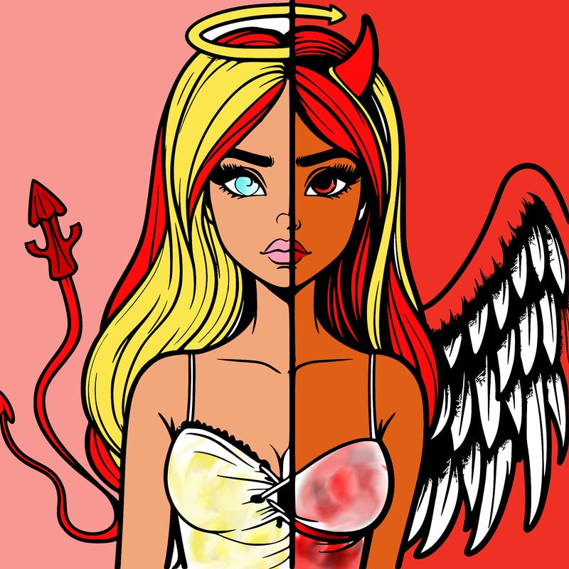 devil vs angel realistic girl