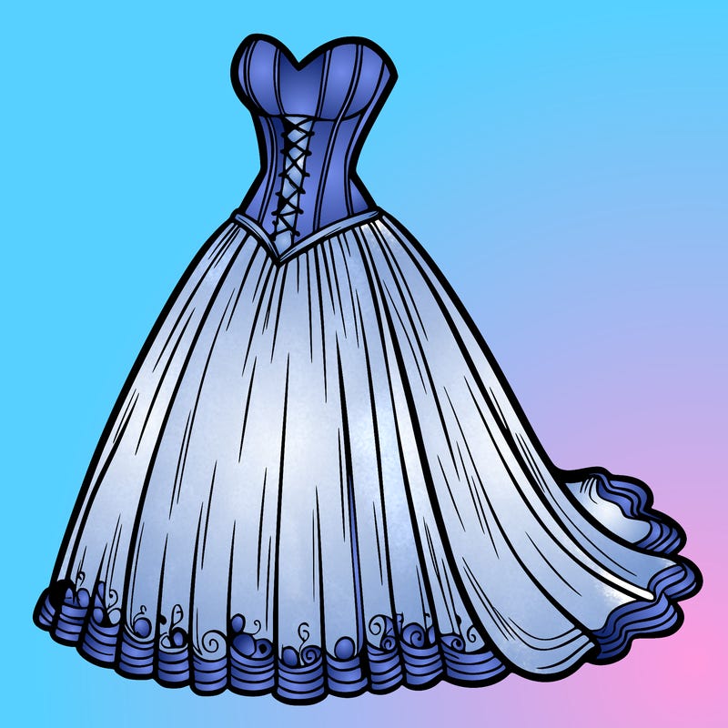 wedding dress-corset and a long and flowy skirt