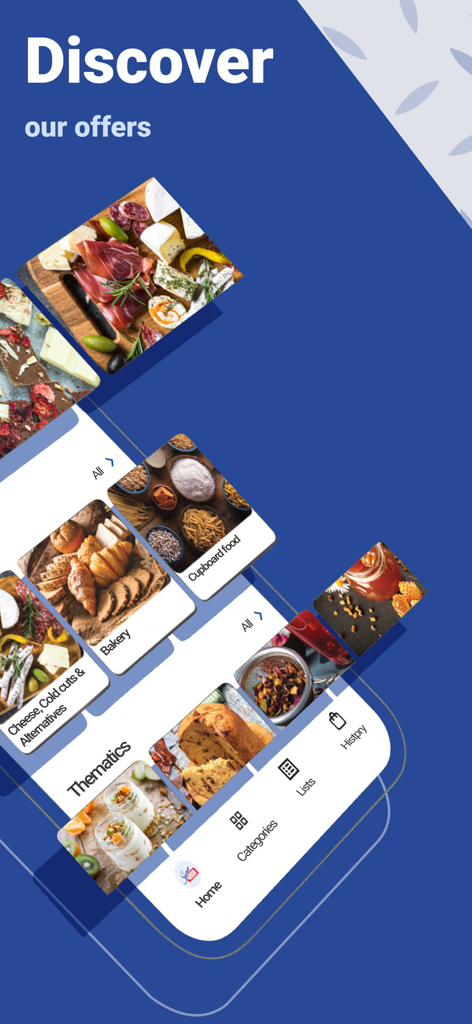 Thanopoulos - Thanopoulos app screen displaying gourmet food categories and special offers.