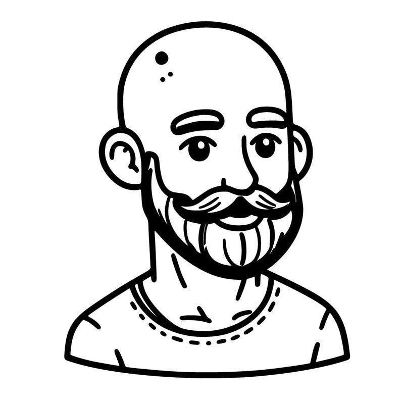 bald man with beard