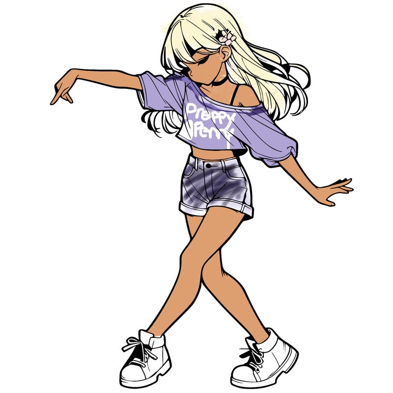 realistic girl danceing