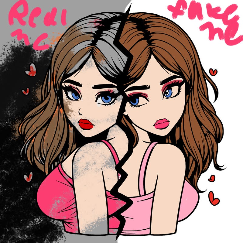 realistic girl split