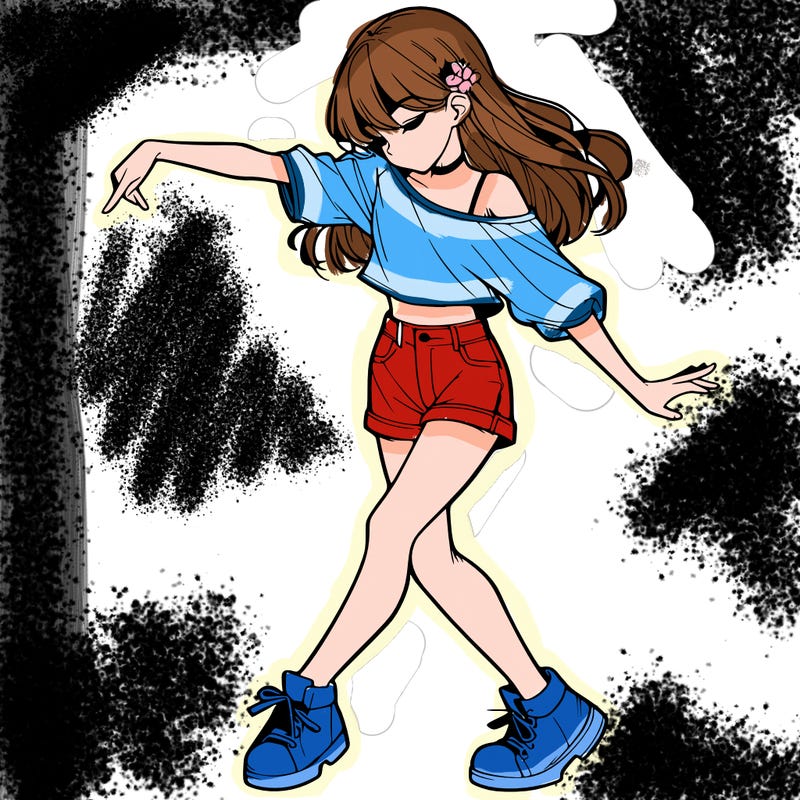 realistic girl danceing