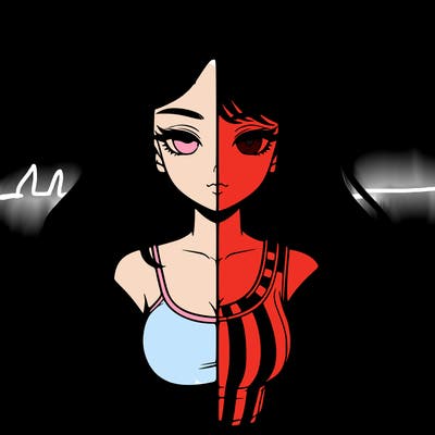 realistic girl split