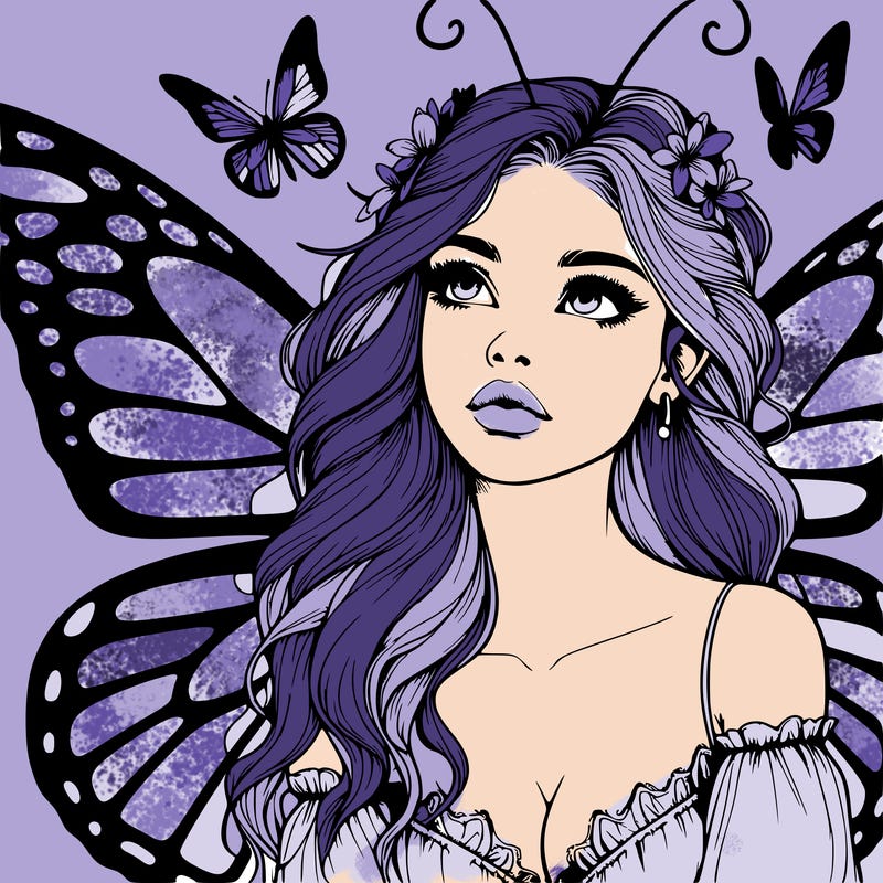 butterfly fairy realistic girl