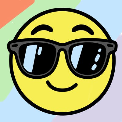 emoji with sunglasses