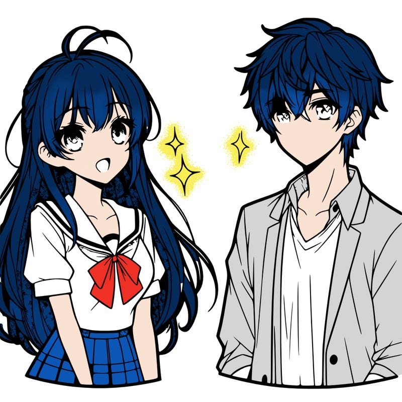 anime girl and boy together ❤️