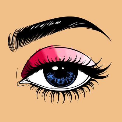 eye closed realistic