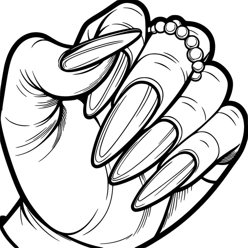 beautiful hand with nice nails