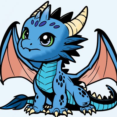 fierce baby night dragon
