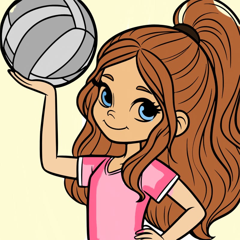 girl with a volley ball