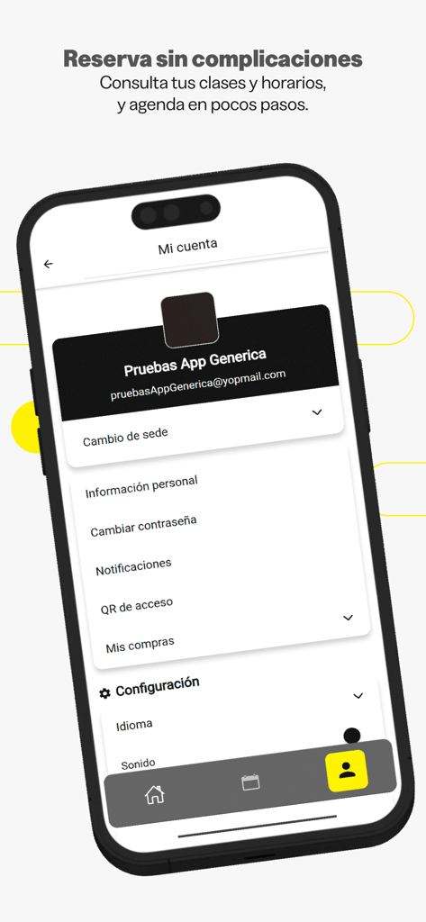 Athletic Life - User account and profile settings screen of the Athletic Life fitness app on a mobile device.