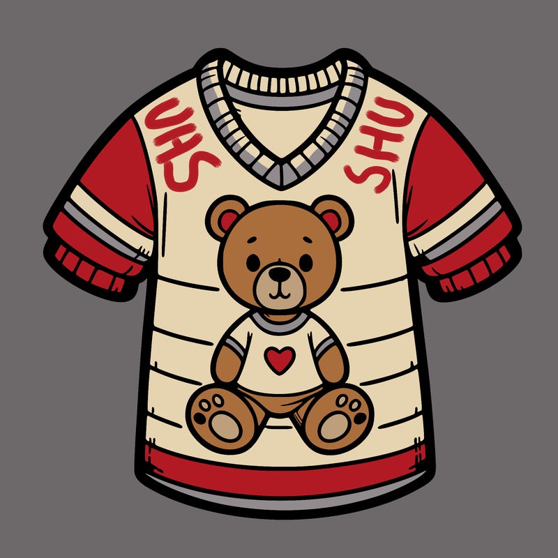 jersey with teddy bear on it