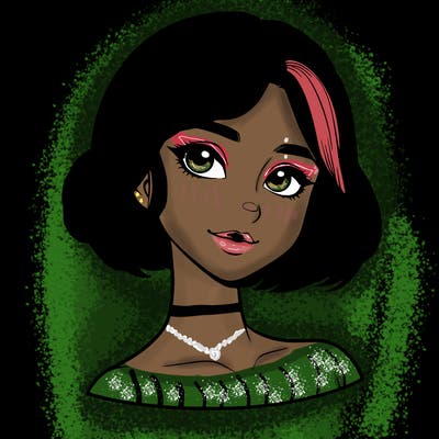 realistic girl with short hair