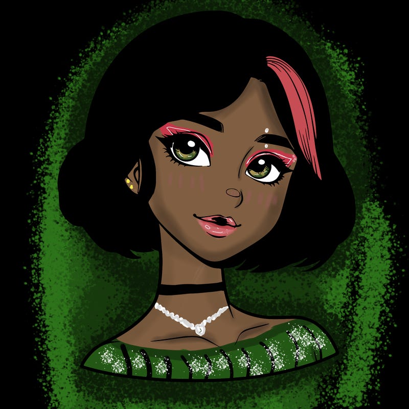 realistic girl with short hair