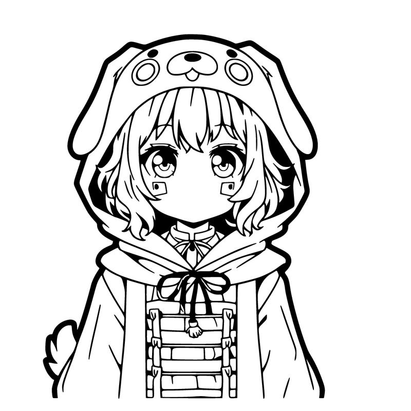 anima girl in dog costum