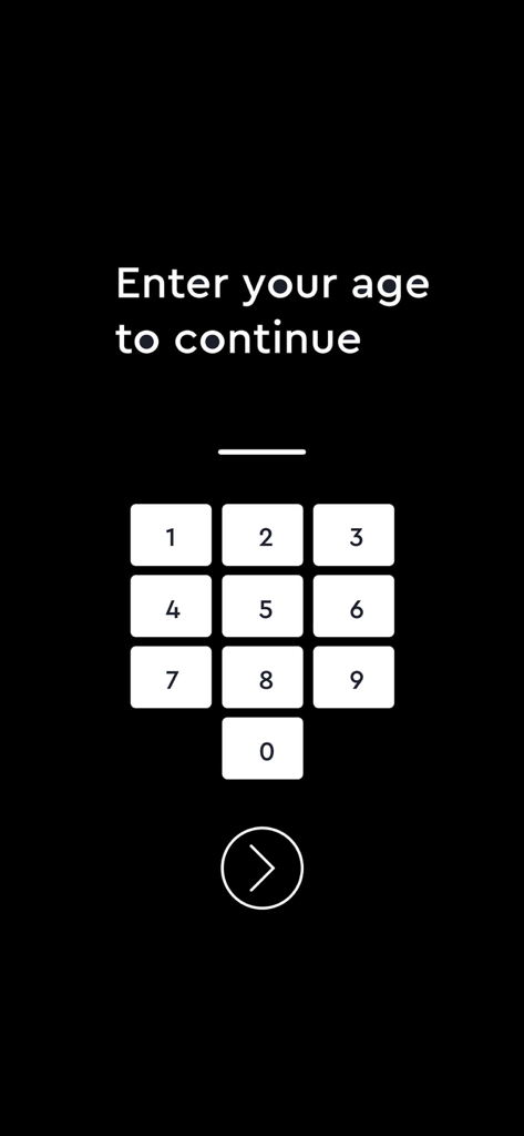 Breeze Booth - Breeze Booth app screen showing a numeric keypad for age verification on a black background