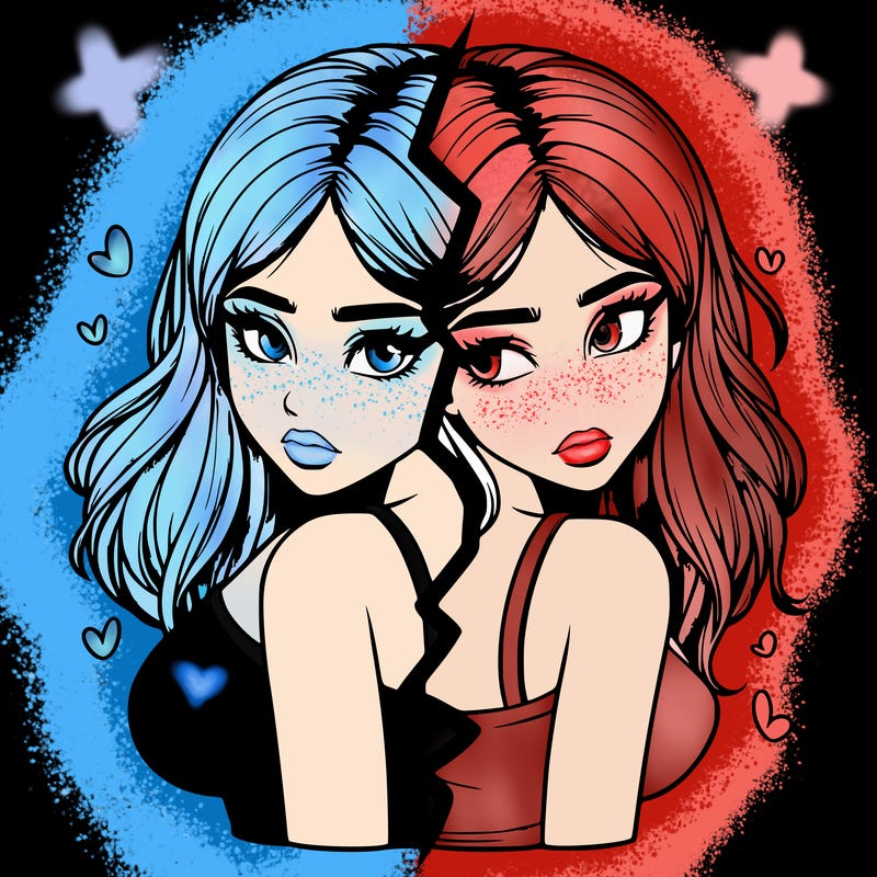 realistic girl split