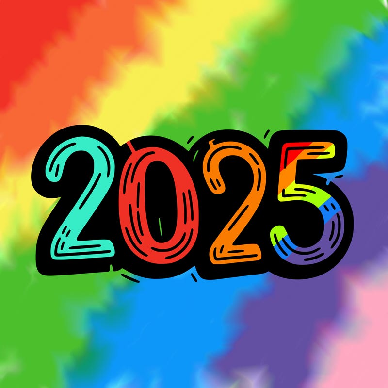 one line scrawled numbers sketch design “2025”