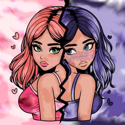 realistic girl split