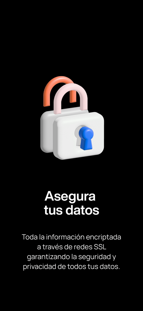 fidu - Pantalla de cifrado seguro de datos para la aplicación de gestión escolar fidu con iconos de candado