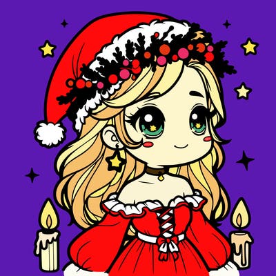 christmas girl realistic