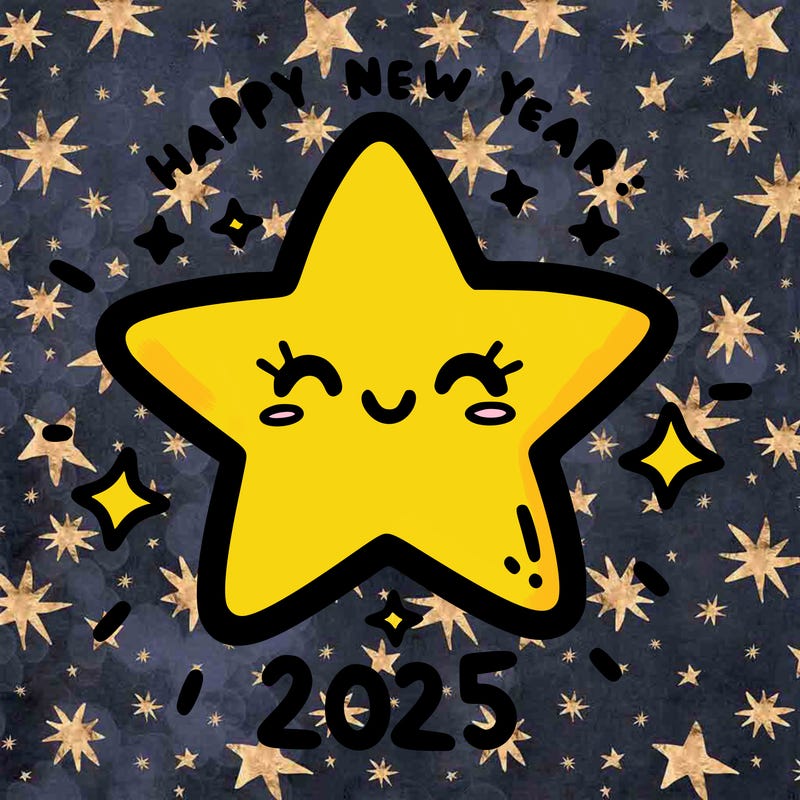 happy new year 2025 star wish