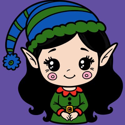 christmas elf girl