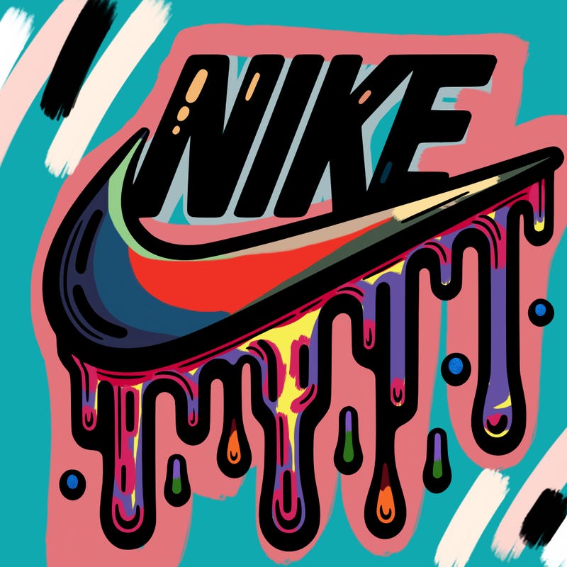dripping nike logo
