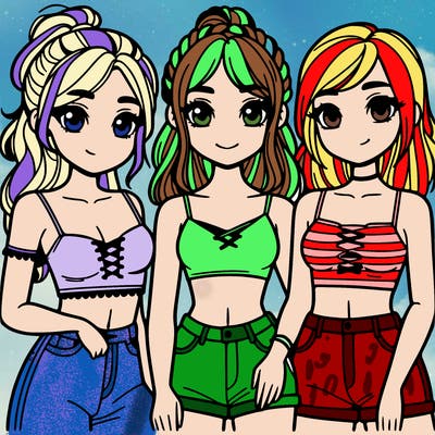 girls with crop tops