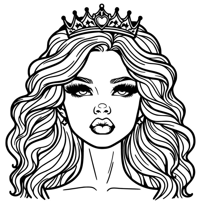 glinda realistic with lips and crown