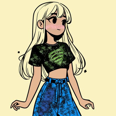 girl in a cute crop top