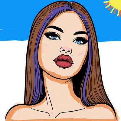 realistic woman with full lips