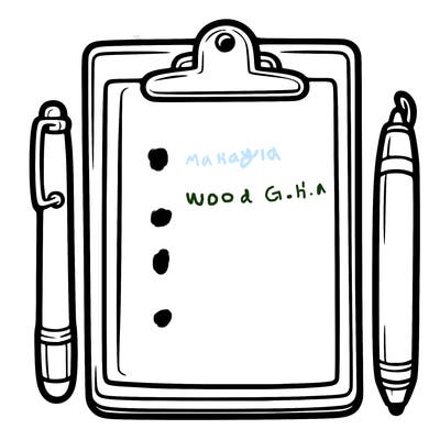 blank clip board with pen