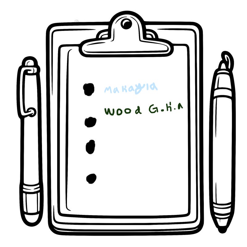 blank clip board with pen