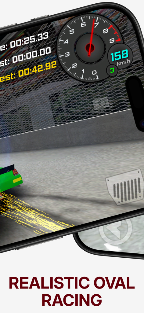 Ultimate Speed Rush Champion - デジタルスピードメーターを備えたスピードウェイのストックカーをフィーチャーしたUltimate Speed Rush Championのリアルなオーバルレースゲームプレイ