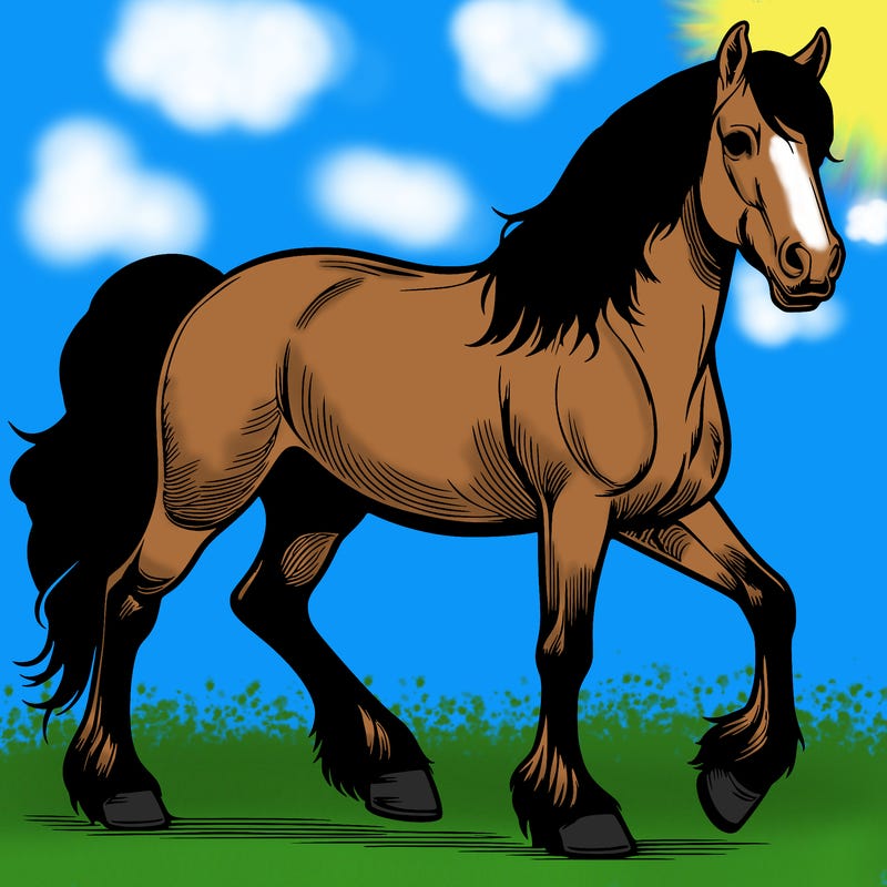 realistic horse