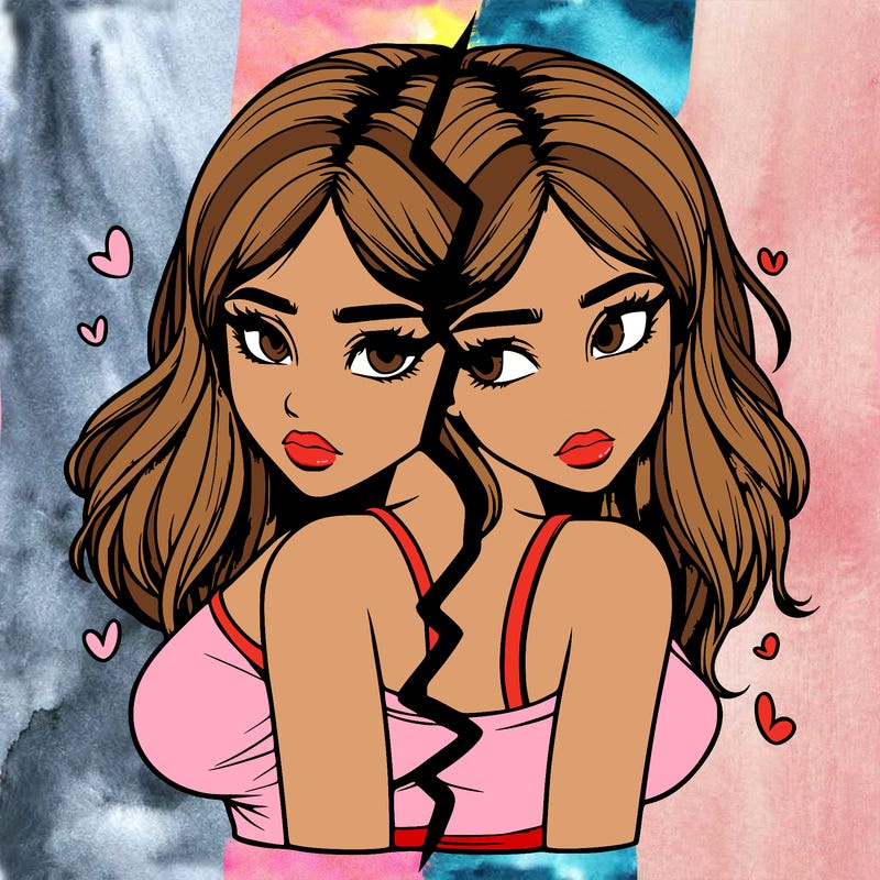 realistic girl split