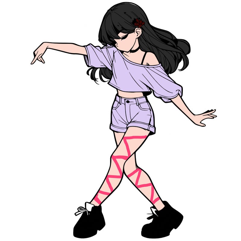 realistic girl danceing