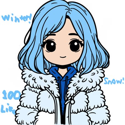 girl in fluffy jacket